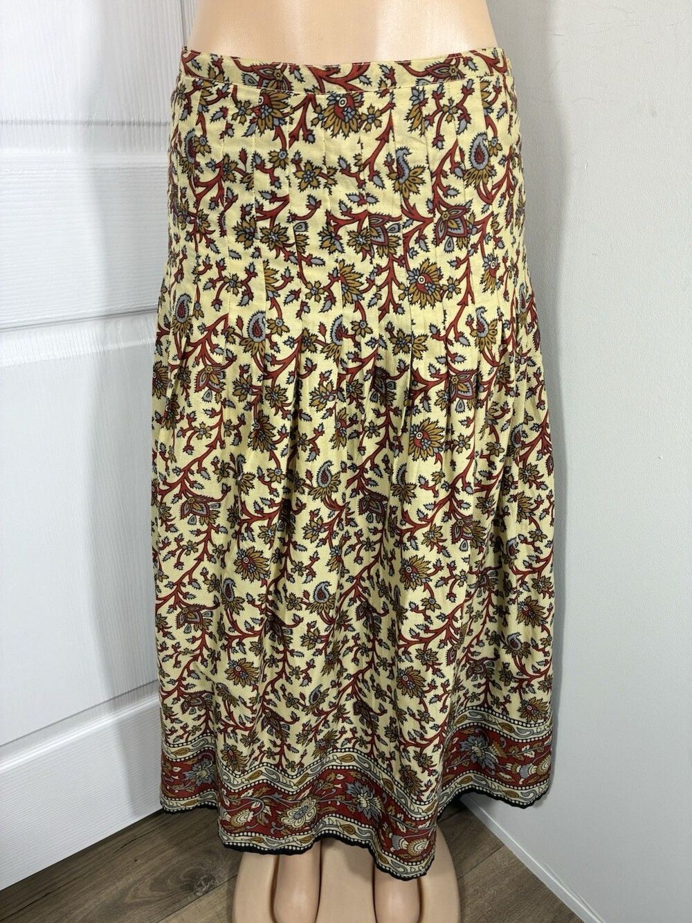Mix Nouveau womens maxi skirt sz M Boho Lined Floral Gypsy Hippie Cottagecore